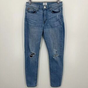 Hudson Jeans Women's Size 28 Blue Light Wash Blair High Waist Super Skinny Ankle